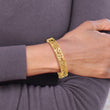14K Polished Hollow Fancy Bangle