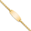 14k Oval Anchor ID Bracelet 5.5 in - Birthstone Company