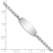 14k White Gold Oval Anchor ID Bracelet