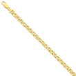 14K Gold Polished Fancy Link Bracelet with Lobster Clasp - 7
