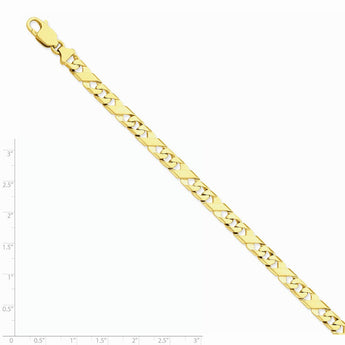 14K Yellow Gold Fancy Link Necklace with Hand-Polished Elegant Finish - 24