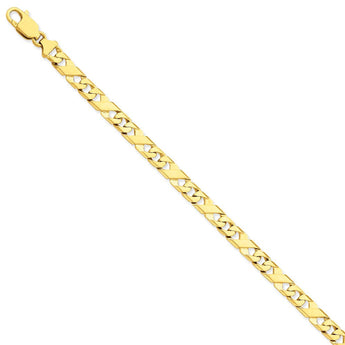 14K Yellow Gold Fancy Link Necklace with Hand-Polished Elegant Finish - 24