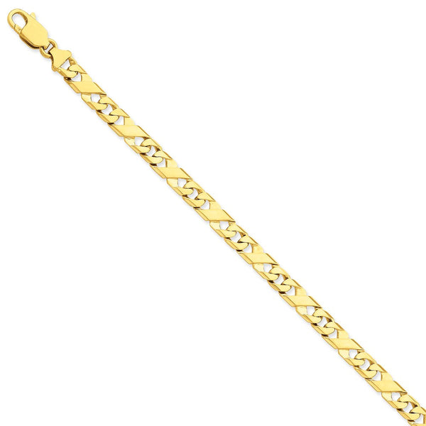 14K Yellow Gold Fancy Link Necklace with Hand-Polished Elegant Finish - 24