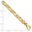 14K 7 inch 5.9mm Hand Polished Fancy Link with Fancy Lobster Clasp Bracelet