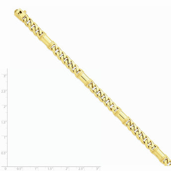 14K Yellow Gold Hand-Polished Fancy Link Necklace 20 Elegant and Solid - 22