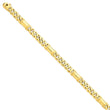 14K Yellow Gold Hand-Polished Fancy Link Necklace 20 Elegant and Solid - 22