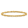 14K 8.5 inch 5.1mm Hand Polished Fancy Link with Lobster Clasp Bracelet
