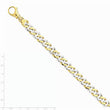 14K Two-Tone Gold Fancy Link Necklace Hand-Polished Elegant 18 - 18