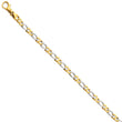 14K Two-Tone Gold Fancy Link Bracelet with Polished Finish - 7