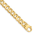 14K 8.25 inch 11mm Hand Polished Fancy Link with Fancy Lobster Clasp Bracelet