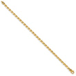 14K 7 inch 3.4mm Hand Polished Fancy Link with Lobster Clasp Bracelet