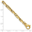 14K 8.5 inch 5mm Hand Polished Fancy Link with Fancy Lobster Clasp Bracelet