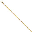 14K Gold Byzantine Bracelet with Hand-Polished Solid Links - 8.5