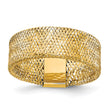 14k Polished/Textured Stretch Ring