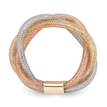 14k Tri-color Flexible Ring