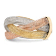 14k Tri-color Flexible Ring