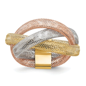 14k Tri-color Flexible Ring
