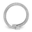 14K White Gold Mesh Bypass Stretch Ring