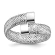 14K White Gold Mesh Bypass Stretch Ring