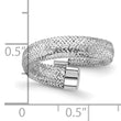 14K White Gold Mesh Bypass Stretch Ring