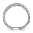 14K White Gold Mesh Tapered Stretch Ring