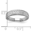 14K White Gold Mesh Tapered Stretch Ring