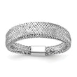 14K White Gold Mesh Tapered Stretch Ring