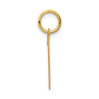 14k Medium Satin Number 7 Charm