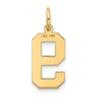 14k Medium Satin Number 9 Charm