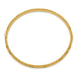 14k 3/16 Laser Cut Hinged Bangle Bracelet