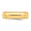 14k Yellow Gold 6mm Milgrain Half Round Wedding Band Size 4