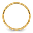 14k Yellow Gold 8mm Milgrain Half Round Wedding Band Size 4