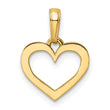 14k and White Rhodium Diamond-cut Heart Pendant