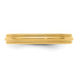 14k Yellow Gold 3mm Milgrain Half Round Comfort Fit Wedding Band Size 4