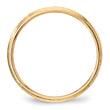 14k Yellow Gold 3mm Lightweight Milgrain Half Round Wedding Band Size 4
