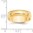 14k Yellow Gold 6mm Lightweight Milgrain Half Round Wedding Band Size 4