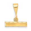 14k Medium Diamond-cut Top Charm