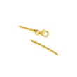 14K Yellow Gold Solid Omega Necklace with Lobster Clasp 16 Inch - 14