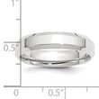 Platinum 5mm Polished Beveled Edge Wedding Band Size 6
