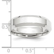Platinum 6mm Polished Beveled Edge Wedding Band Size 6