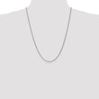 14K White Gold Polished Spiga Chain Necklace Elegant 14 Solid Design - 30