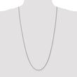 14K White Gold Polished Spiga Chain Necklace Elegant 14 Solid Design - 20