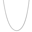 14K White Gold Polished Spiga Chain Necklace Elegant 14 Solid Design - 30