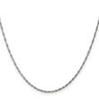 14K White Gold Singapore Chain Necklace with Polished Rhodium Finish - 18