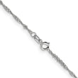 14K White Gold Singapore Chain Necklace with Polished Rhodium Finish - 18