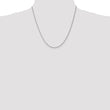 14K White Gold Singapore Chain Necklace with Polished Rhodium Finish - 18