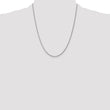 14K White Gold Singapore Chain Necklace with Polished Rhodium Finish - 18