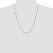 14K White Gold Singapore Chain Necklace with Polished Rhodium Finish - 18
