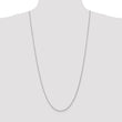 14K White Gold Singapore Chain Necklace with Polished Rhodium Finish - 18