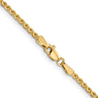 14K 16 inch 2.1mm Diamond-cut Spiga with Lobster Clasp Chain